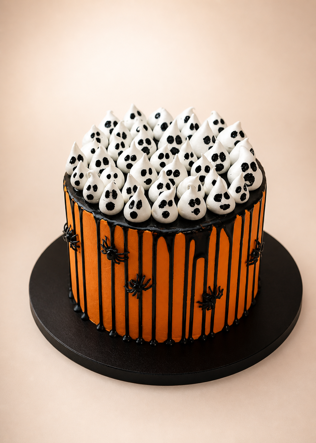 Tort halloweenowy z duchami